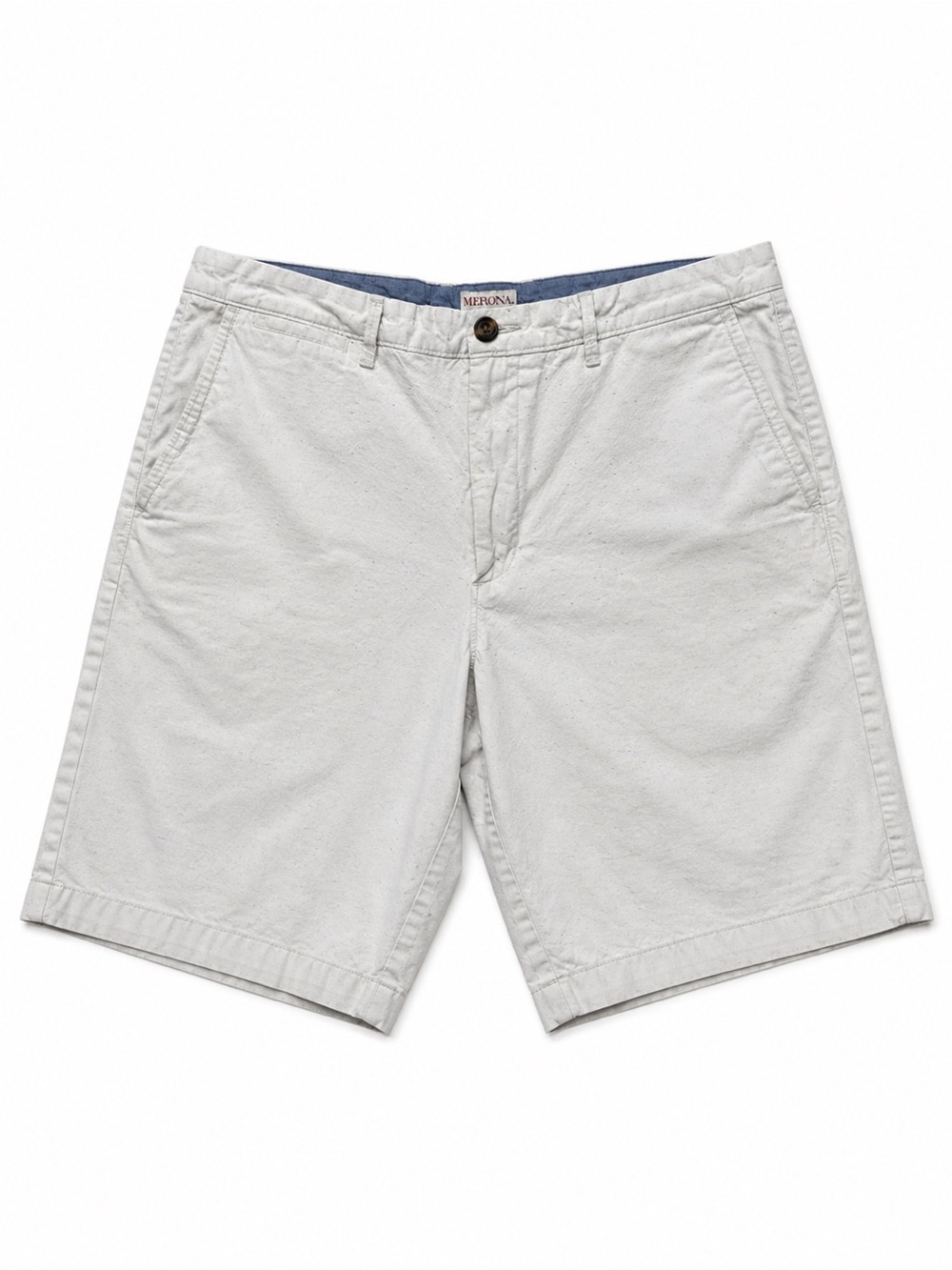 Merona Men’s White Flat Front Chino Shorts Men’s 38 Casual